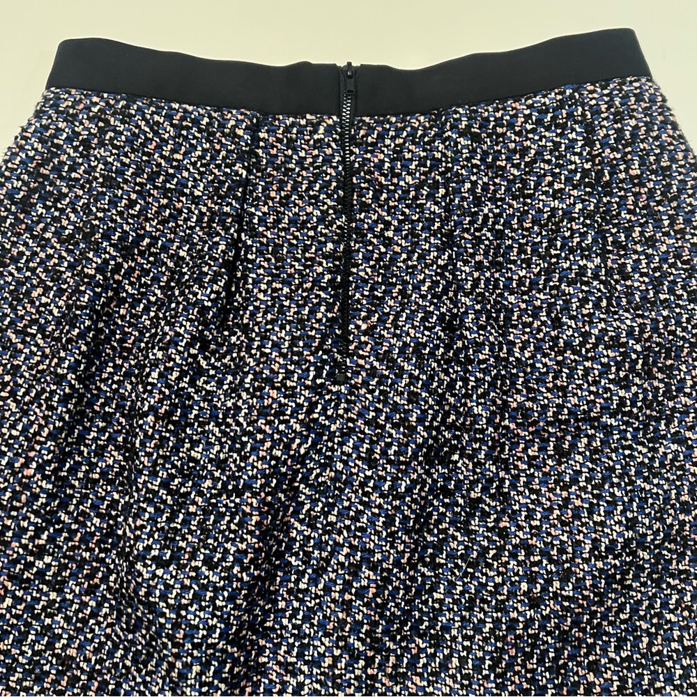 French‎ Connection Multi-Color Tweed w/ Black Contrast A-Line Mini Skirt Size 6 - Picture 12 of 13